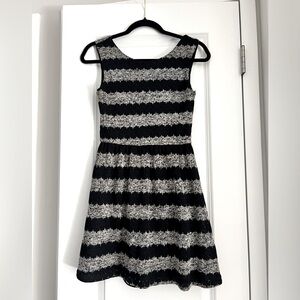 Warm mini striped dress